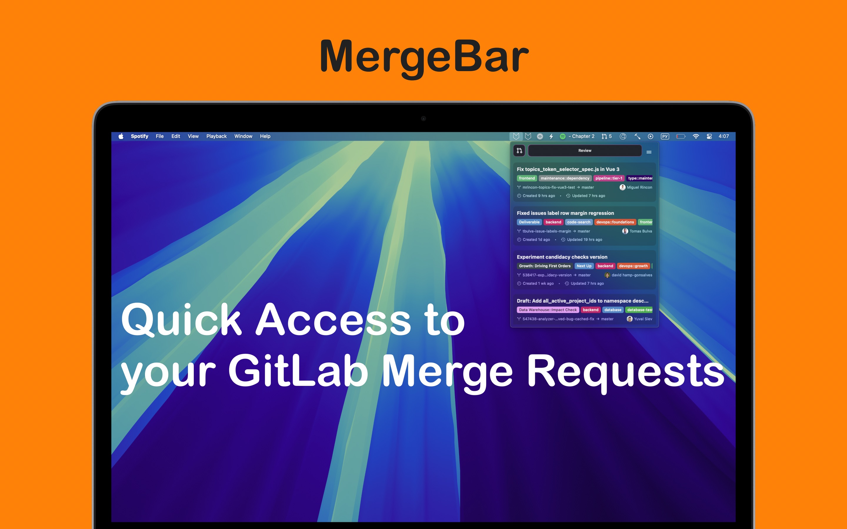 MergeBar Screenshot